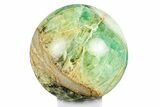 Polished Green Fluorite Sphere - Madagascar #246107-1